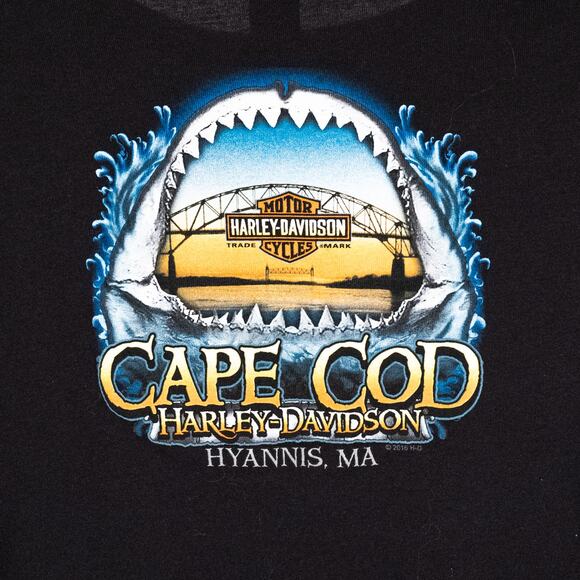 Harley-Davidson Tops - Harley Davidson Cape Cod Women's Graphic Logo T-Shirt 2013 MEDIUM Biker Grunge